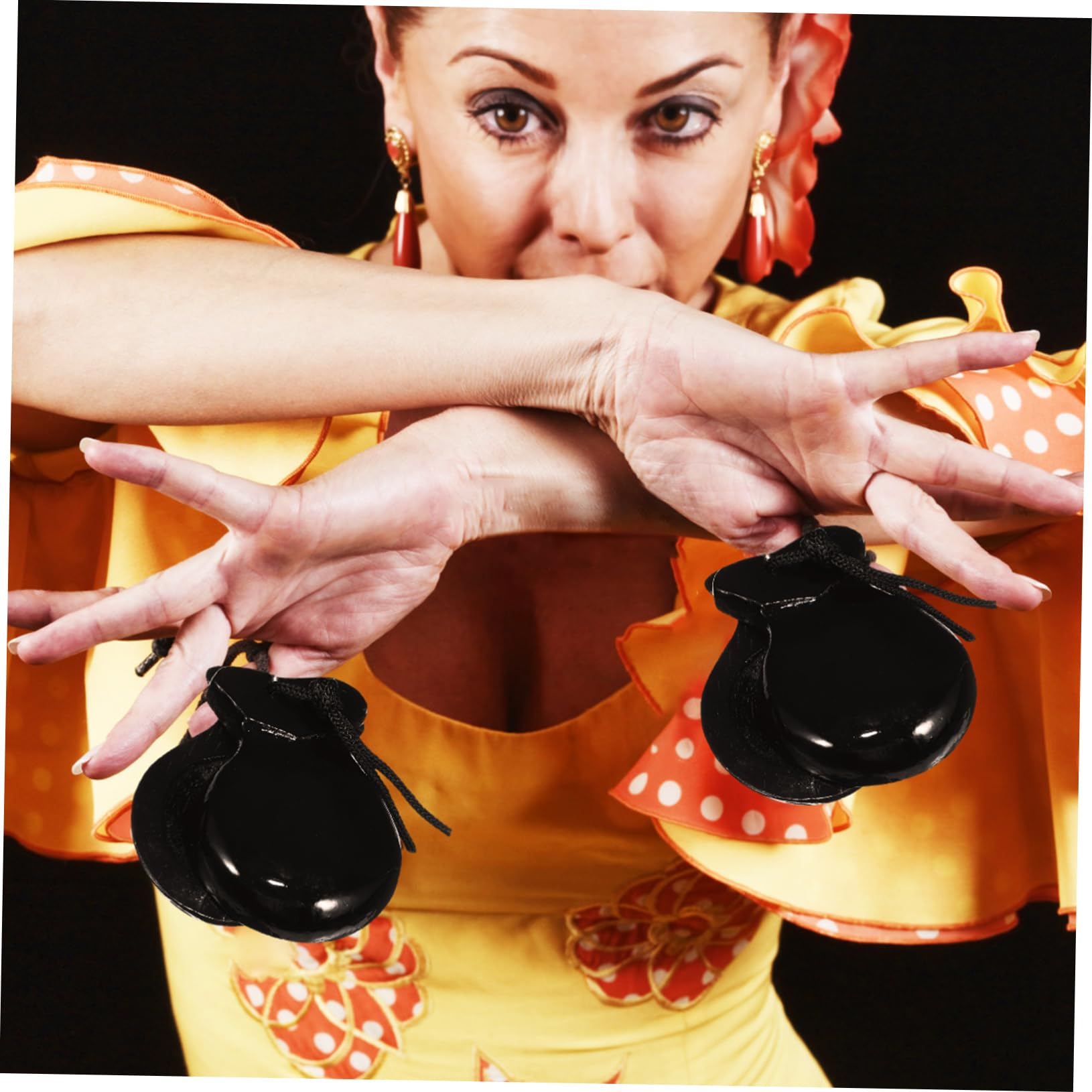 BESTonZON Wooden Castanets Finger Flaps Latin Percussion Handmade Craftsmanship 2