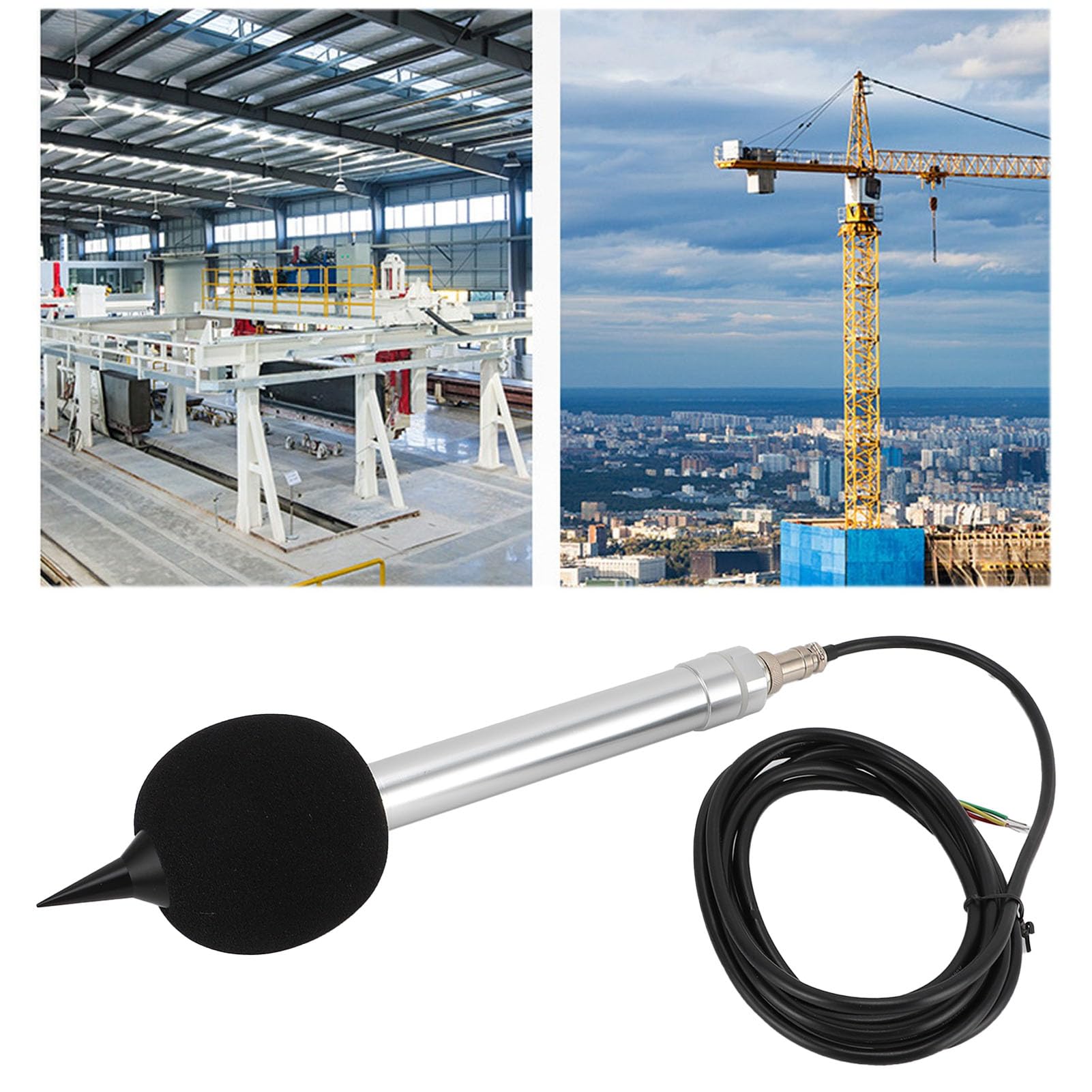 Medidor de Nivel de Sonido Sonda Monitor de Decibelios, Sensor Detector de Nivel de Ruido Industrial Sensor de Ruido RS485 Dosímetro de Sonido Probador de Decibelios Transductor