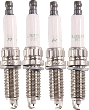Spark Plug 4 Pcs Car Metal Spark Plug Iridium Platinum Spark Plug 95770 ILZKBR7B8DG 0242129512, Compatible With Peugeot Citroen Mini