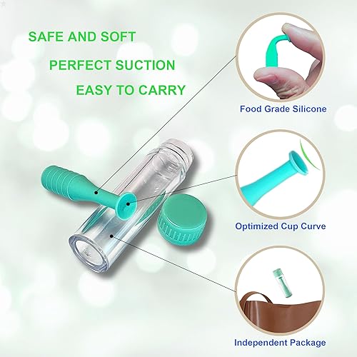 Miniatura 4 de Paquete de 6 Herramienta de extracción de lentes de contacto duro, ideal para lentes RGP émbolo con ventosa