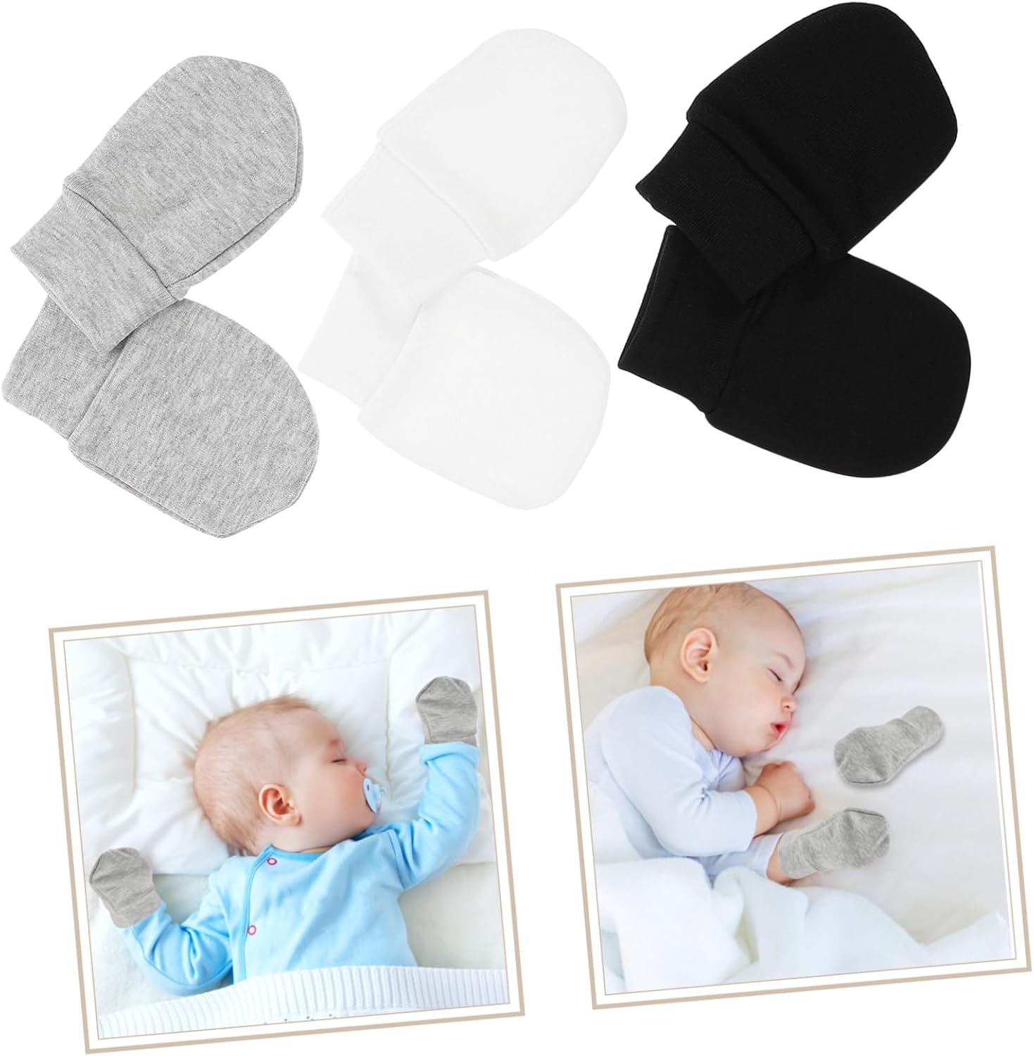 Anti Scratch Gloves No Scratch Gloves Warm Keeping Newborn Gloves Hand Protectors Anti-scratch Mittens