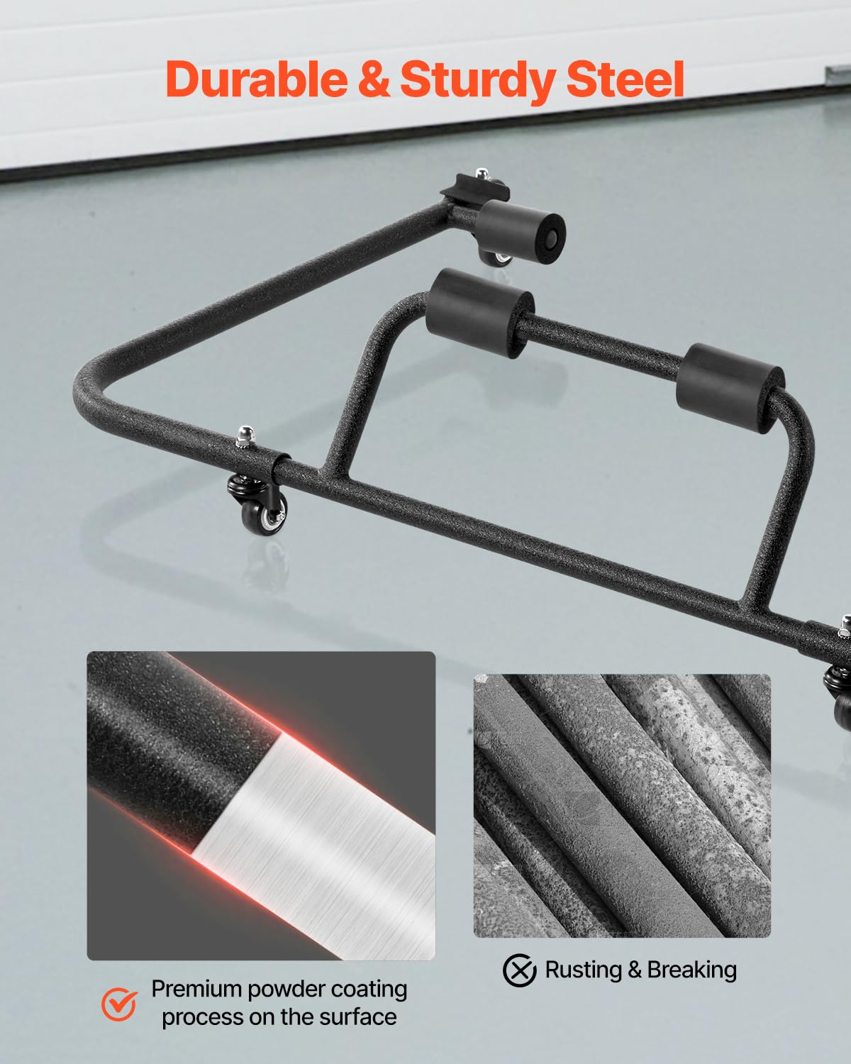 VEVOR Carrito de Almacenamiento con Techo Rígido movible Resistente con 3 Orificios Ajustables y Acolchado Suave y Grueso con Revestimiento en Polvo Compatible con Jeep Wrangler TJ, JK