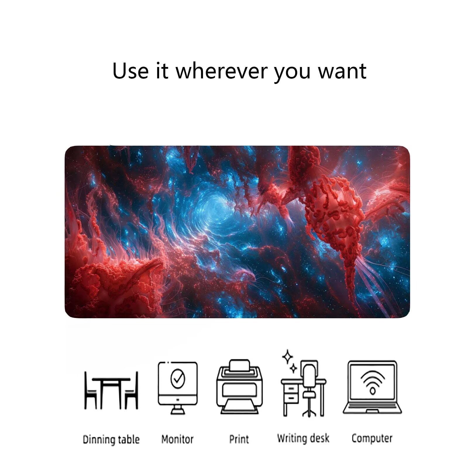 Alfombrilla Ratón Azul Alfombrilla Ratón Gaming XXL 1200x600x3mm Multifuncional Accesorios Escritorio,Antideslizante Mousepad Rojo Tapete Escritorio Infantil,para Alfombrilla Pc Teclado Ratón J930
