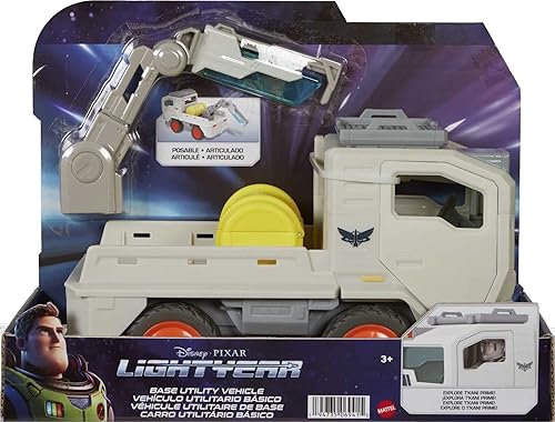 Miniatura 6 de Mattel Disney y Pixar Lightyear Base Vehículo utilitario, camión de juguete con ruedas giratorias y piezas viables, 10.5 pulgadas de largo con