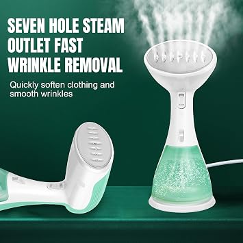 Steamer for Clothes, Portable Garment Steamer, 1500W Clothes Steamer Handheld with 300ml Tank, for Vertical and Horizontal Steaming, Fast Heat-up, Fast Wrinkle Removal