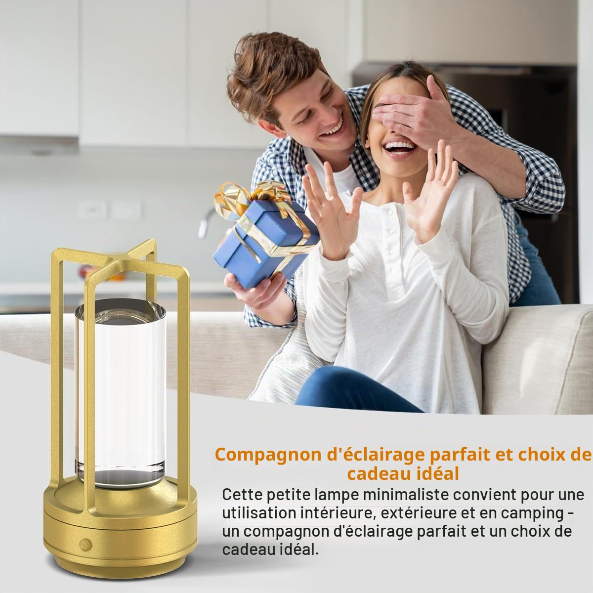 Hapfish Lampe de chevet tactile sans fil LED，Batterie de 3000mAh, 2pcs | lumiere bureau rechargeable usb, 3 températures de couleur, luminosité réglable, pour chevet, restaurant, exterieur, chambre