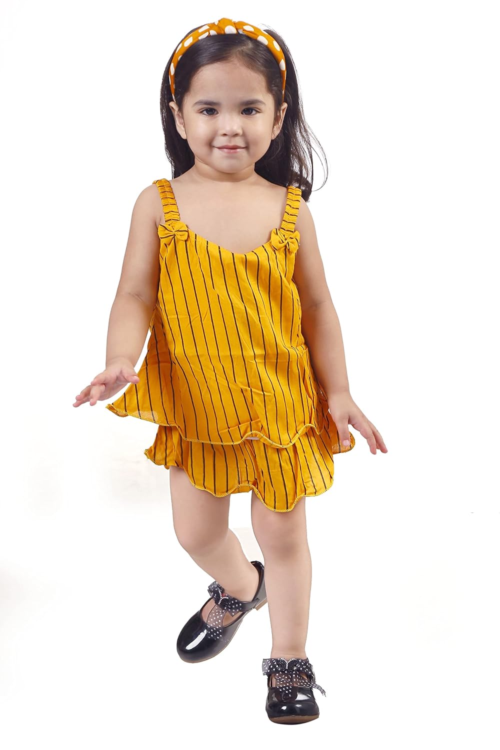 Ziora Girls Sleeveless Striped Top Shorts Set Red Yellow Casual Summer Outfit - Review, Price and Buying Guide