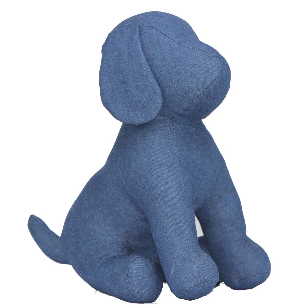 Cleo Blue Denim Dog Mannequin, Sitting