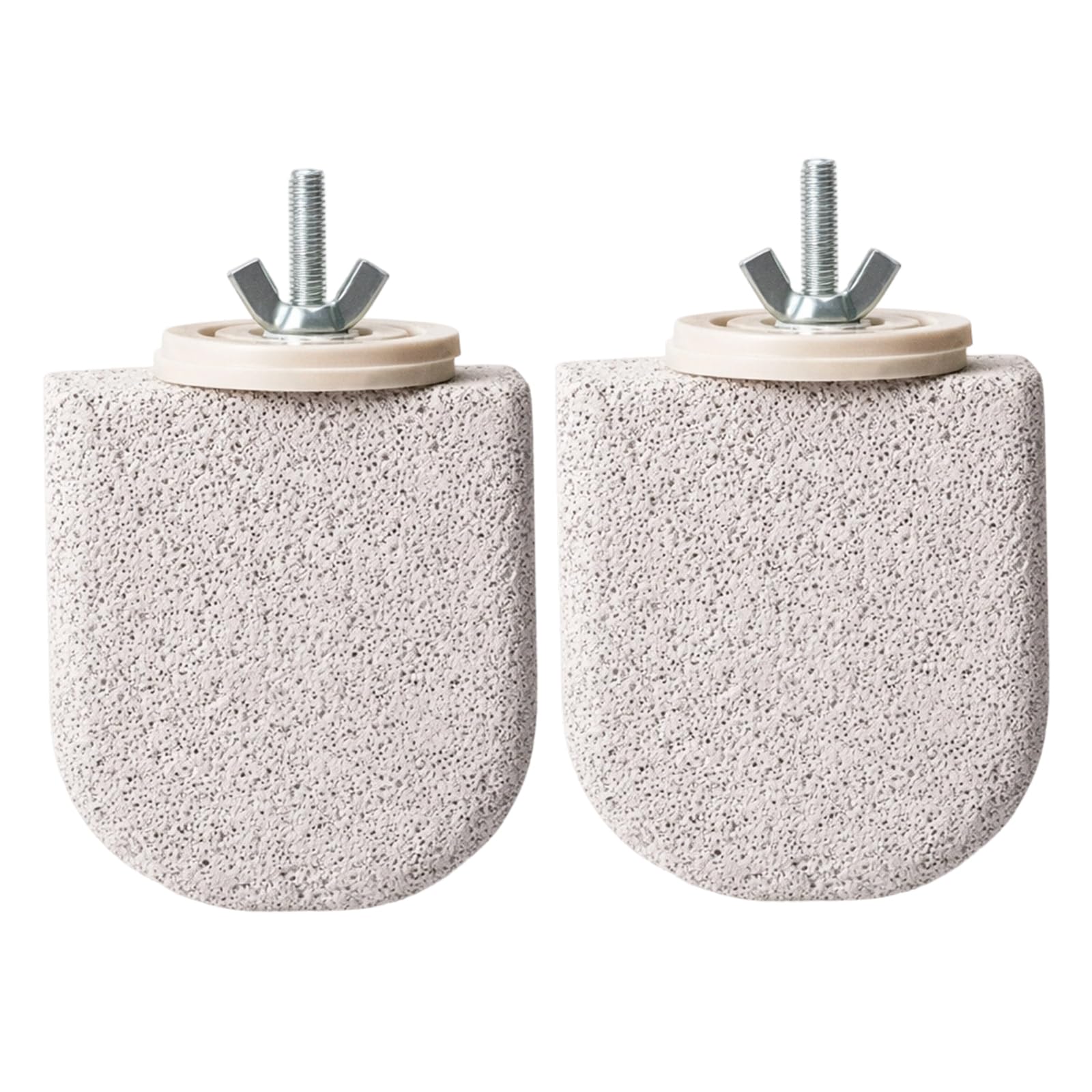 2 Pcs Parrot Perch, Natural Volcanic Stone Parrot Perch for Cage, Budgie Accessories & Cockatiel Toys, Ice Cream Shaped Bird Perches for Small Birds