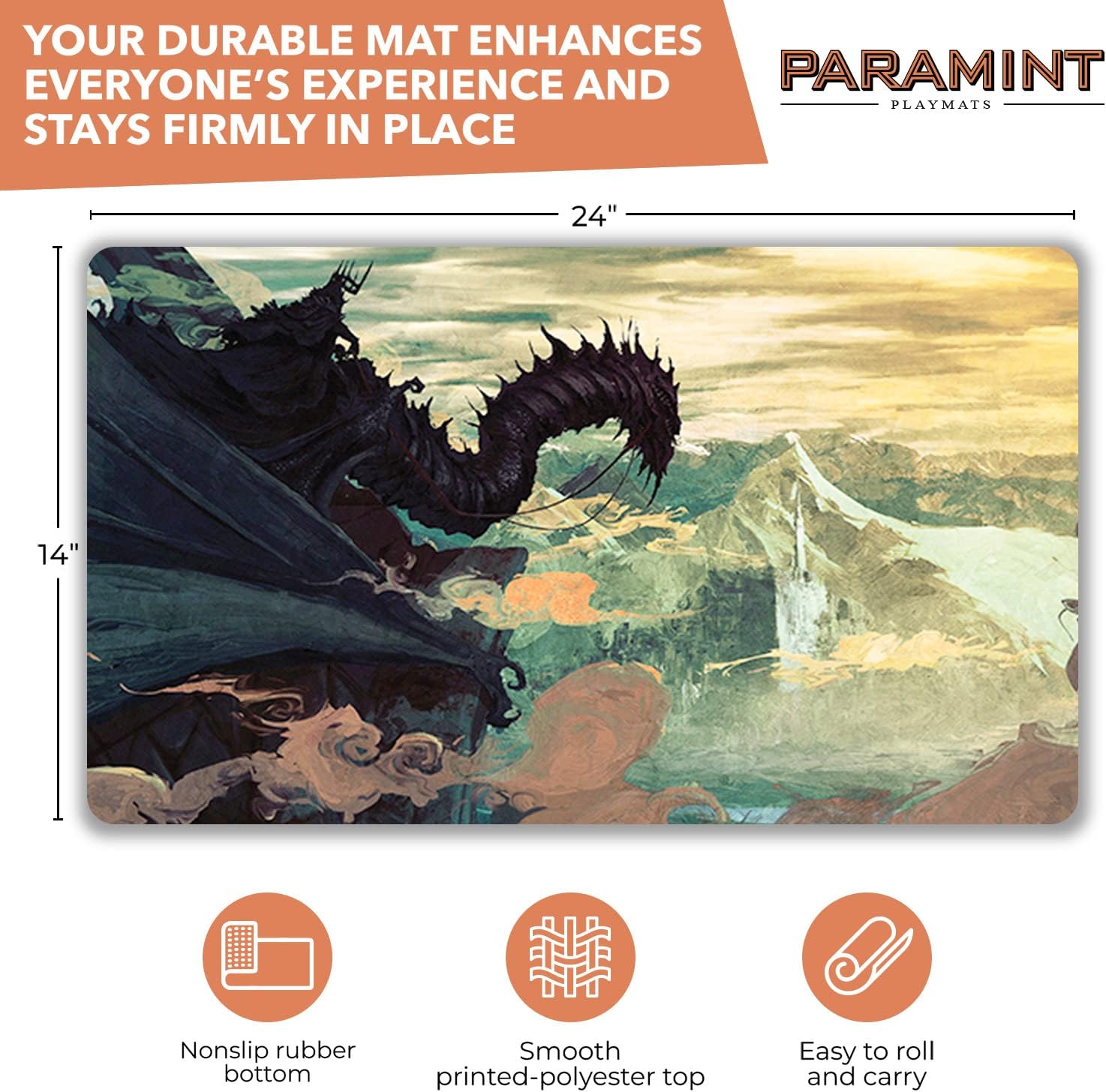 Witch King of Angmar (Stitched) and Matshield Bundle - MTG Playmat by Anato Finnstark, LOTR Lord of The Rings - Compatible with Magic The Gathering Playmat - Original Play Mat Art Designs