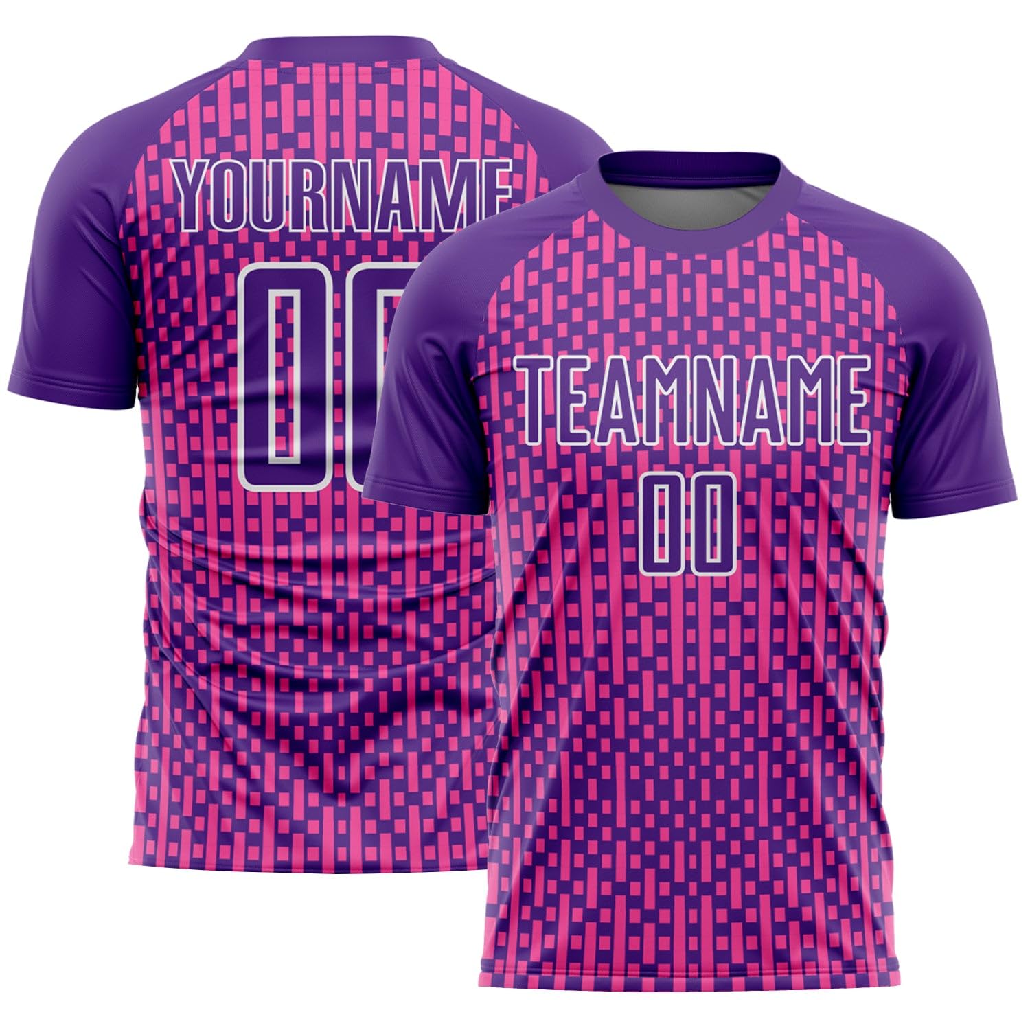 Generic Custom Soccer Jerseys for Men Women Youth Kids Purple White Personalized Soccer Jersey Printed Name Number Logo Mens Clothing