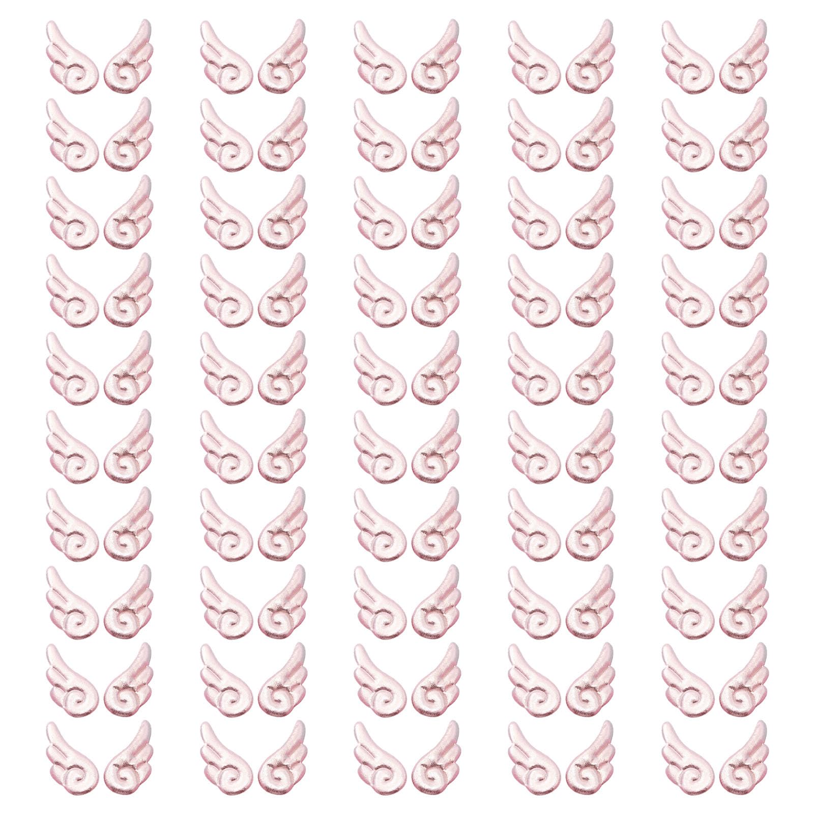 Whoasyst 100Pcs Colorful Fabric Wing Charm Sewing Appliques for Garments Hat Bag Dress Shoe Clothing Clothing Embellishment Costuming Wing Decorations