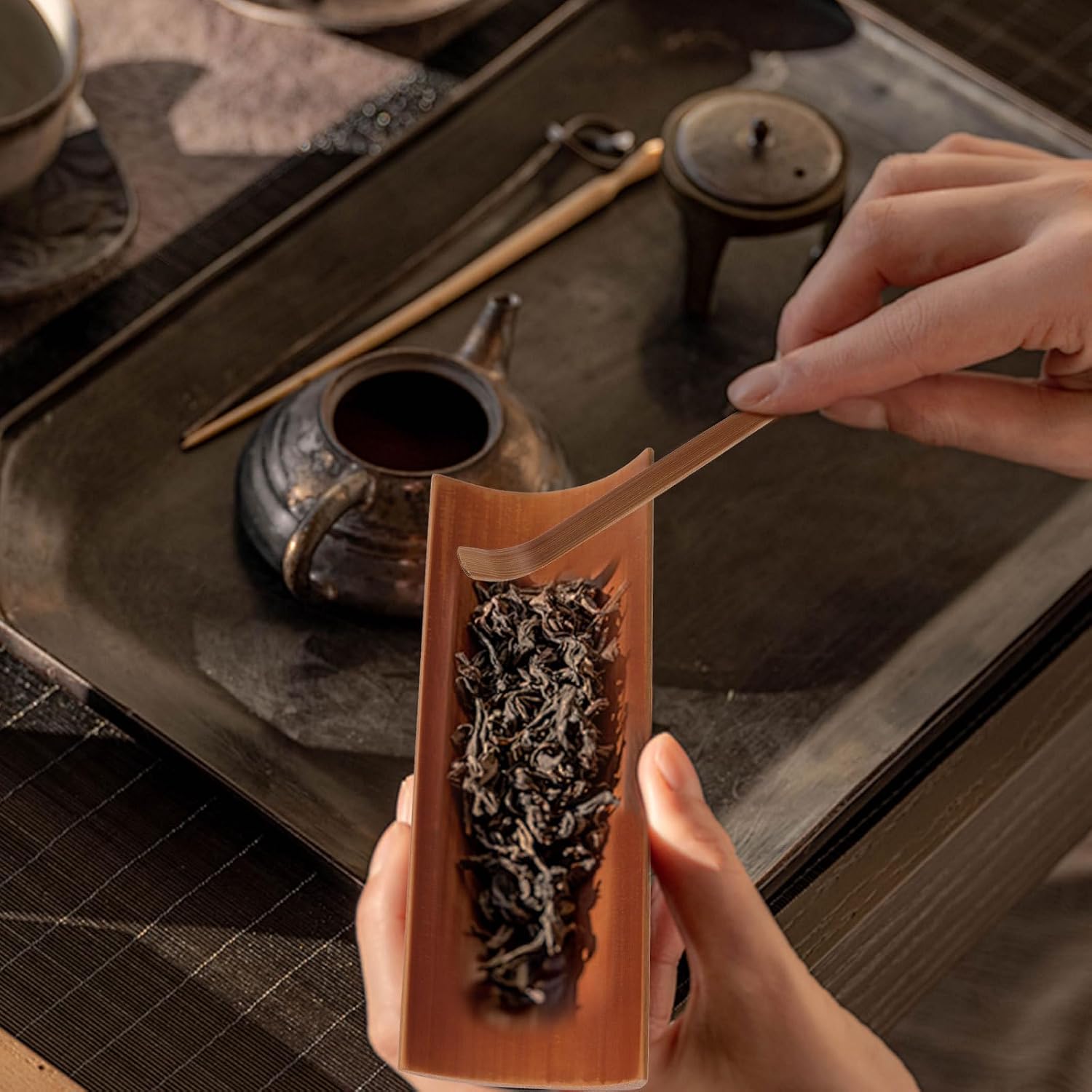 PRETYZOOM Gongfu Tea Set Accessories Chinese Tea Utensils Clip Needle Spoon for Loose Ceremony Set for Kung Fu Brewing 1 7.08 X 2.36 X 0.78 in image 3