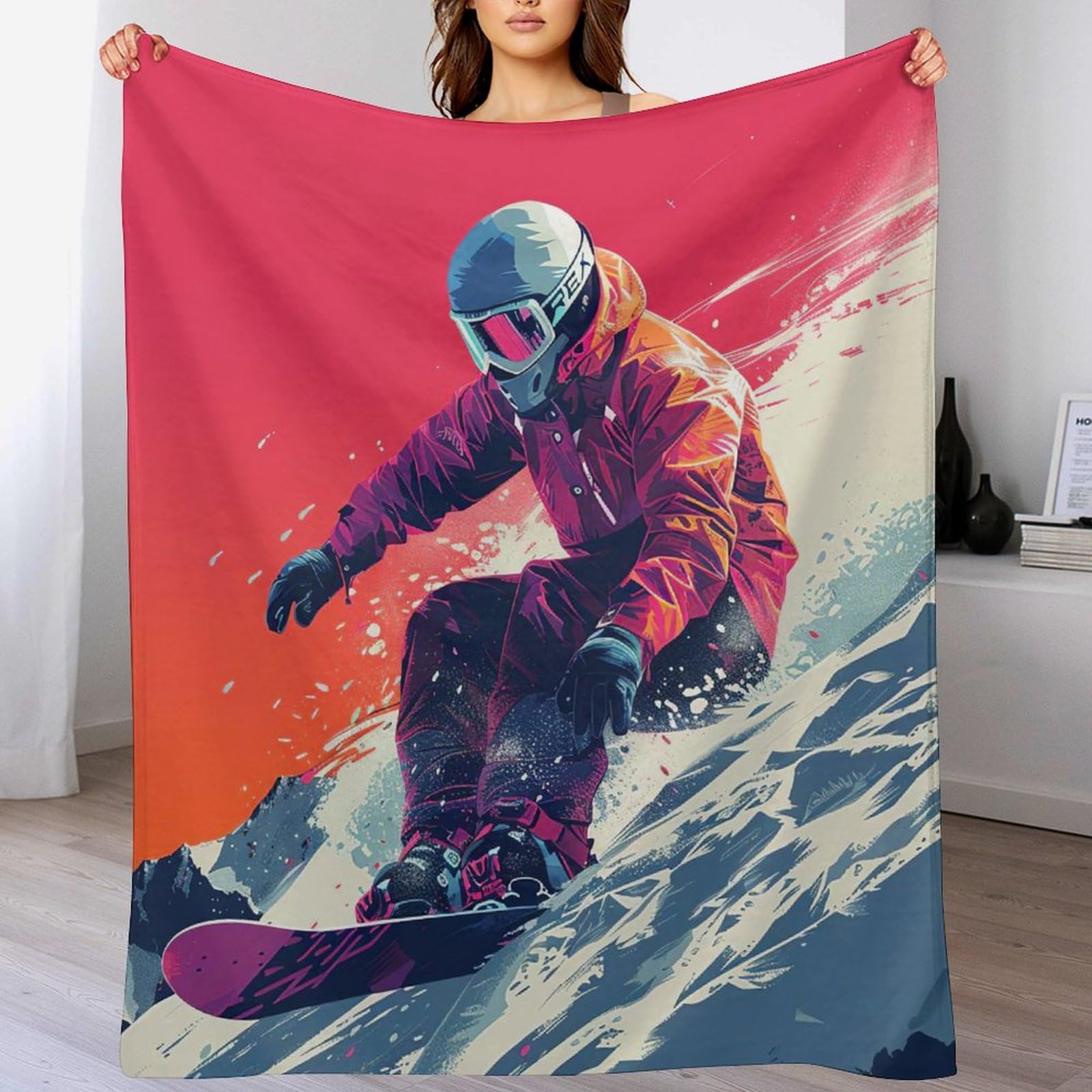 Couverture polaire snowboard pour canapé : l'accessoire cosy des passionnés de glisse