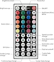 Vista 4 de Luces LED para dormitorio de 32.8 pies, kit de tiras de luces LED con control remoto de 44 teclas, 300 LED, SMD 2835 RGB para dormitorio