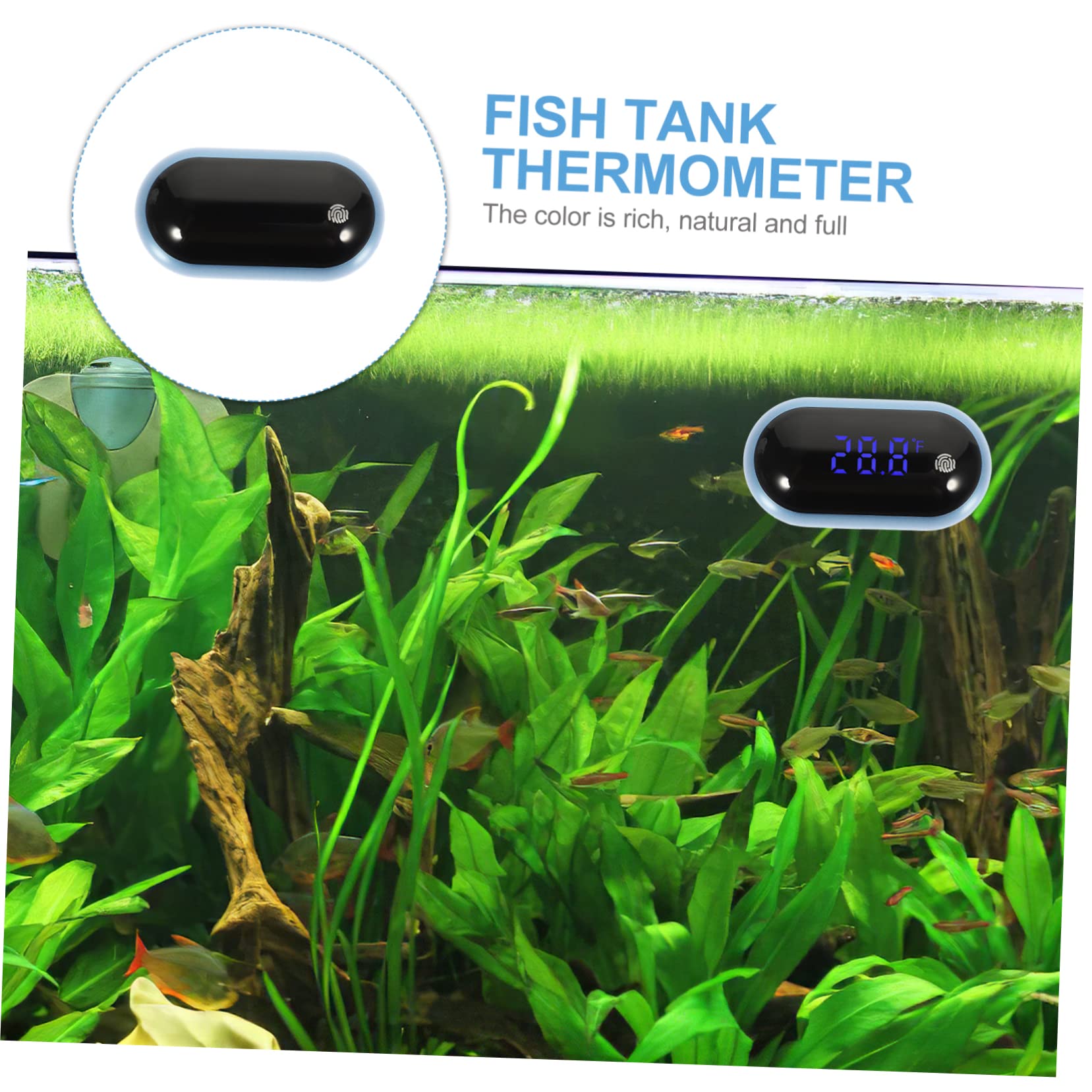 Happyyami 3stücke Digitales Aquariumthermometer Präzise Temperaturmessung Für Fischbecken -display Einfache Montage Kompakt Und Praktisch Für Zuhause