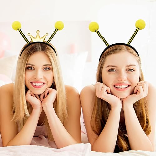 Miniatura 2 de FRCOLOR 9Pcs Bee Headbands for Party Bee Tentacle Headbands Bee Hair Hoop Tentacle Hair Band Costume Headband for Kids Adult