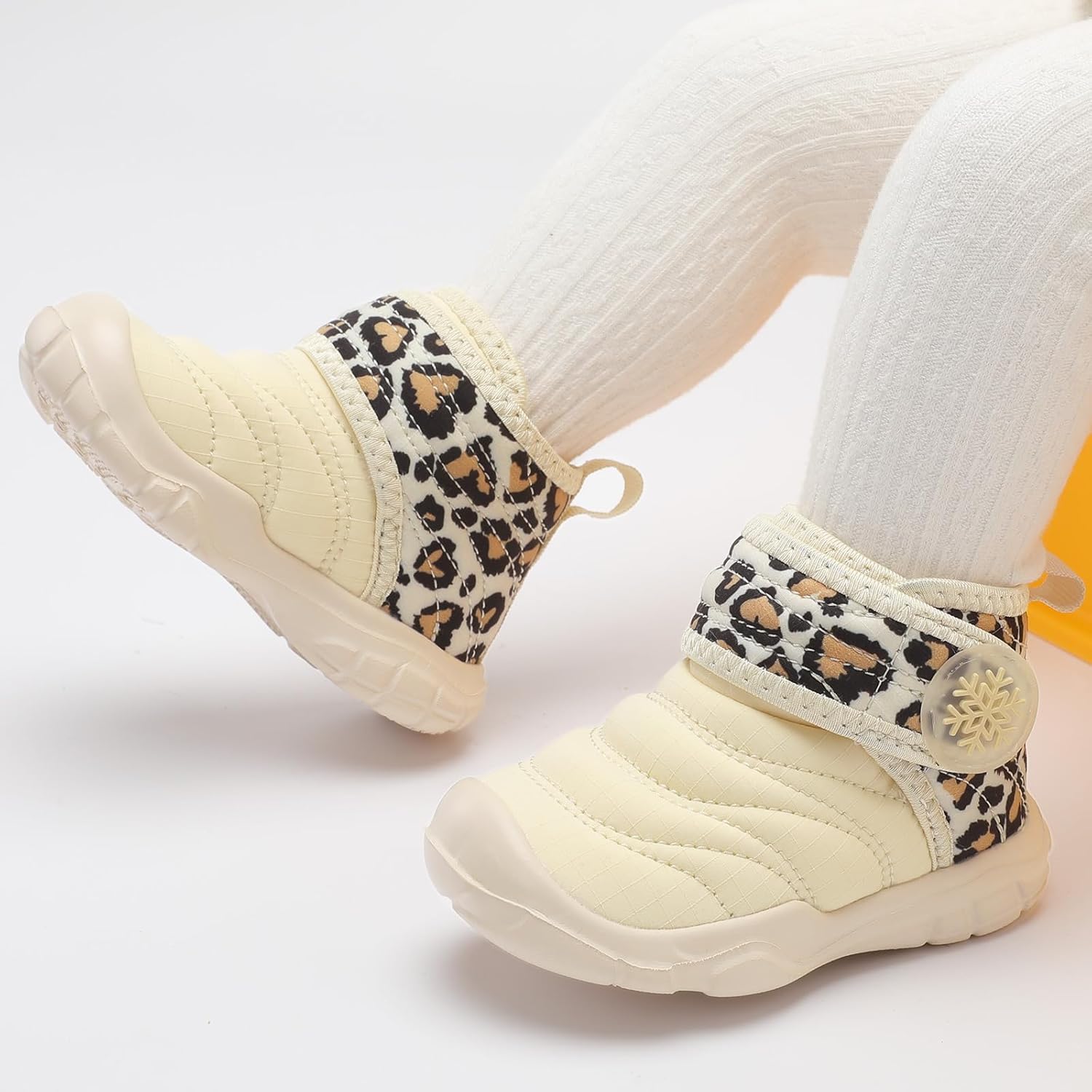 FEETCITY Baby Winter Warm Shoes Cozy Fleece Snow Boots Boys Girls Infant First Walking Shoes Water Resistance Booties - Image 2