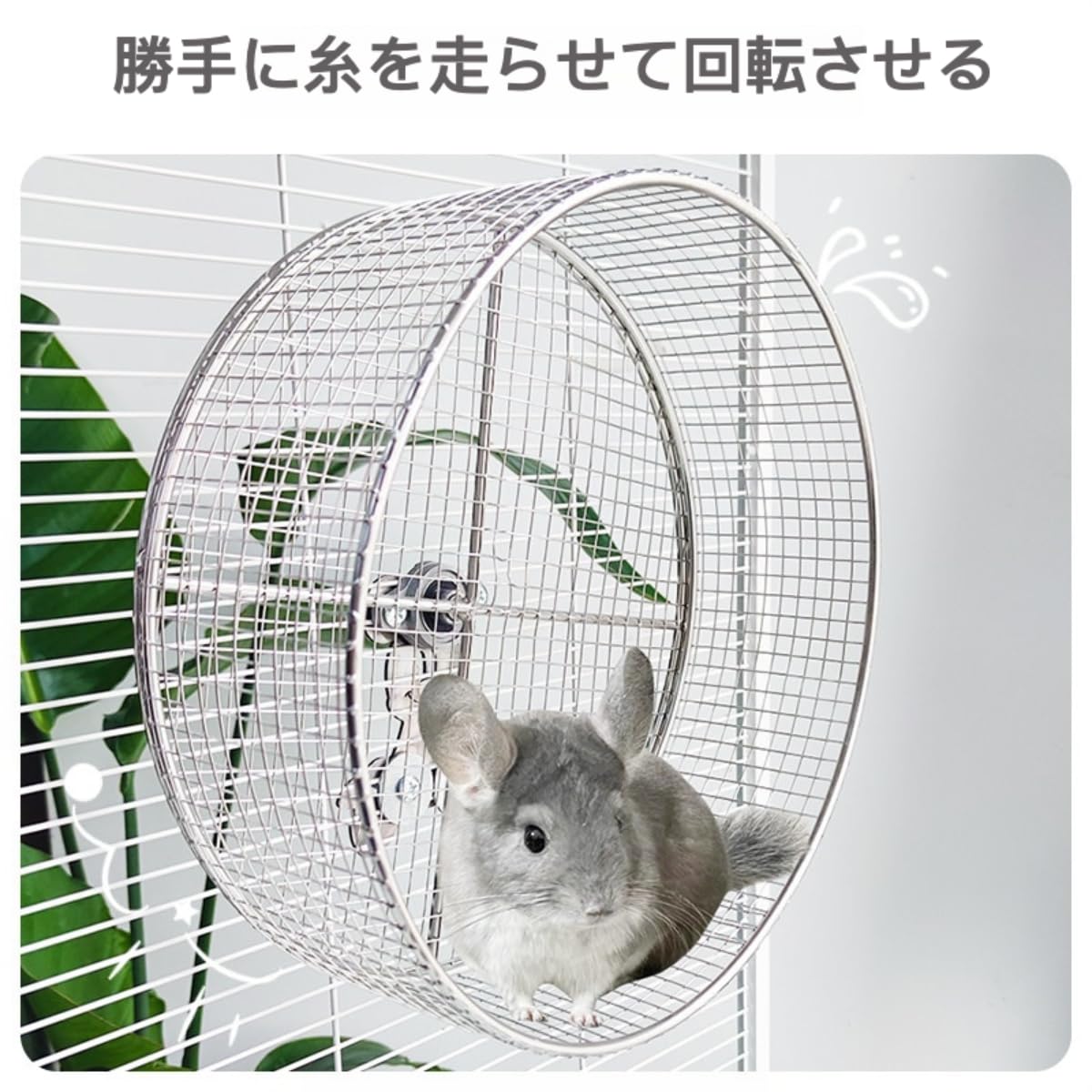 Amazon.co.jp: チンチラ 回し車 ステンレス製 静音 サイレントホイール
