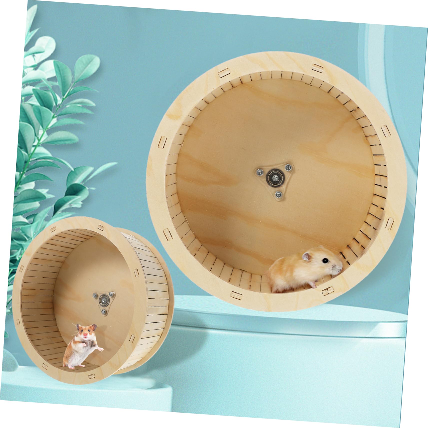 1pièce Roue Bois pour Hamster Accessoire Exercice Silencieux pour Chinchilla Et Cochon Jouet Bois Durable pour Cages