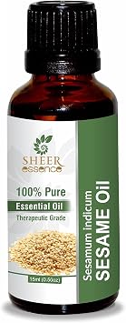 Sesame Oil -Sesamum Indicum- Carrier Oil 100% Pure Natural Undiluted Uncut Therapeutic Grade Oil 8.45 Fl.OZ