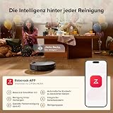 roborock Qrevo Edge 2 Set Robot Aspirateur Laveur, 25 000 Pa, Lavage des Serpillières à l'eau Chaude à 80°C, Évite 280+ Obstacles, Système Anti-enchevêtrement, 7,98cm Mince,Technologie FlexiArm, Noir - 9