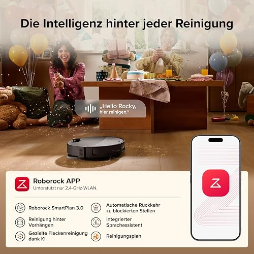 roborock Qrevo Edge 2 Set Robot Aspirateur Laveur, 25 000 Pa, Lavage des Serpillières à l'eau Chaude à 80°C, Évite 280+ Obstacles, Système Anti-enchevêtrement, 7,98cm Mince,Technologie FlexiArm, Noir - 9