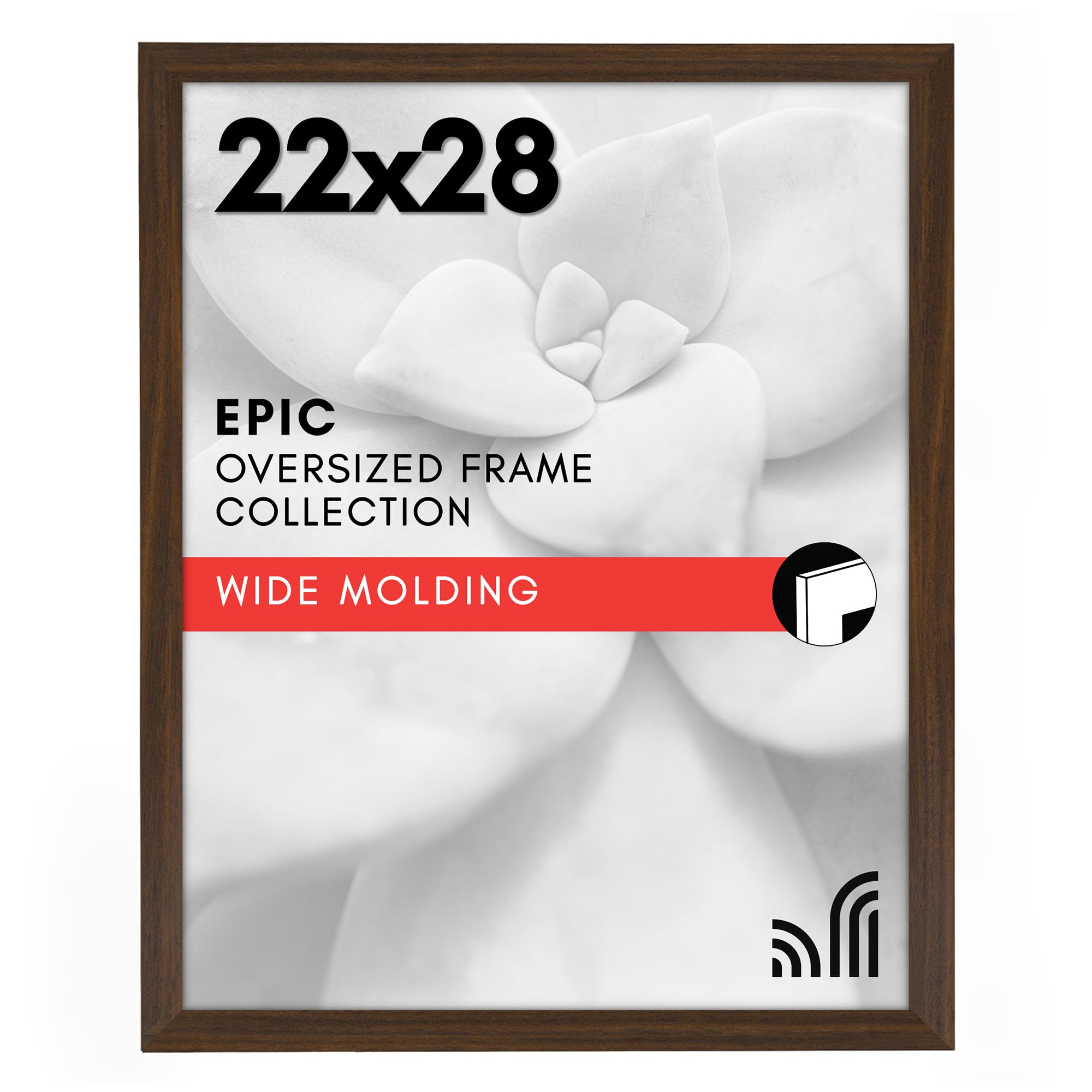 Americanflat 22x28 Poster Frame - Engineered Wood - Walnut