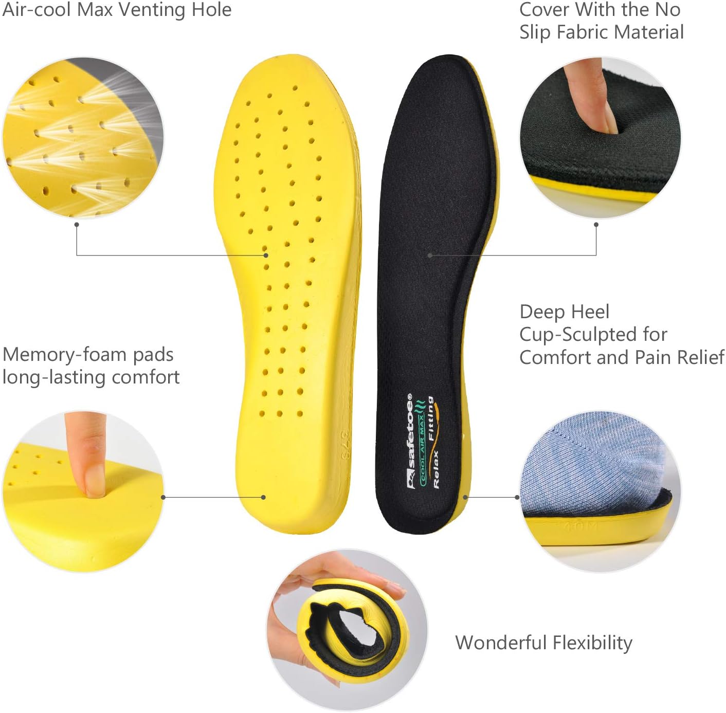 Men's Military Tactical Boots 8" Steel Toe Work Safety Boots with Side Zipper Lightweight Army Combat Boots - Image 5