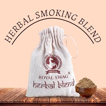 ROYAL SWAG Herbal 100% Tobacco Free & Nicotine Free Organic Mixture for Smoking 1 Pack (1 Oz/ 30G)
