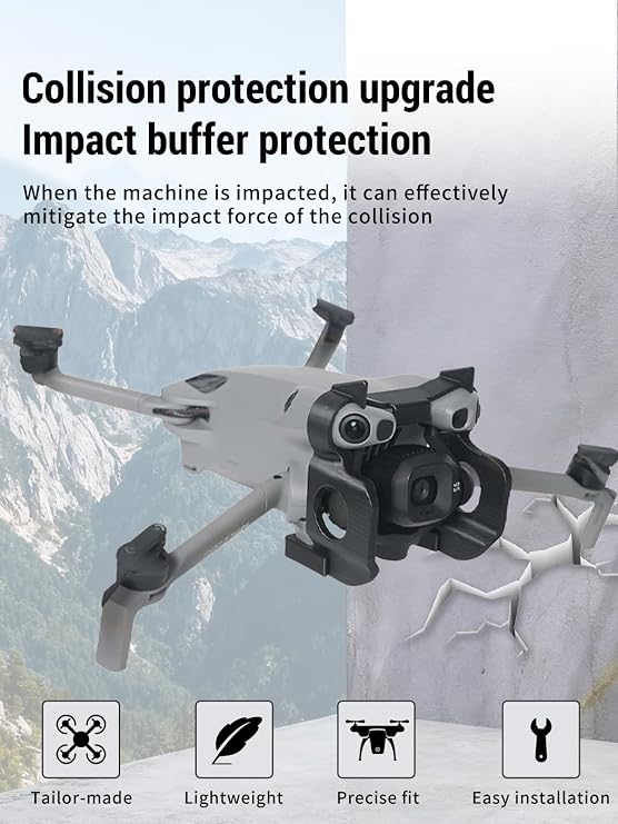 Gimbal Lens Bumper for DJI Mini 5 Pro, Anti-Collision Camera Lens protective case, Lightweight Protective Shockproof for DJI Mini 5 Pro Accessory (Black)