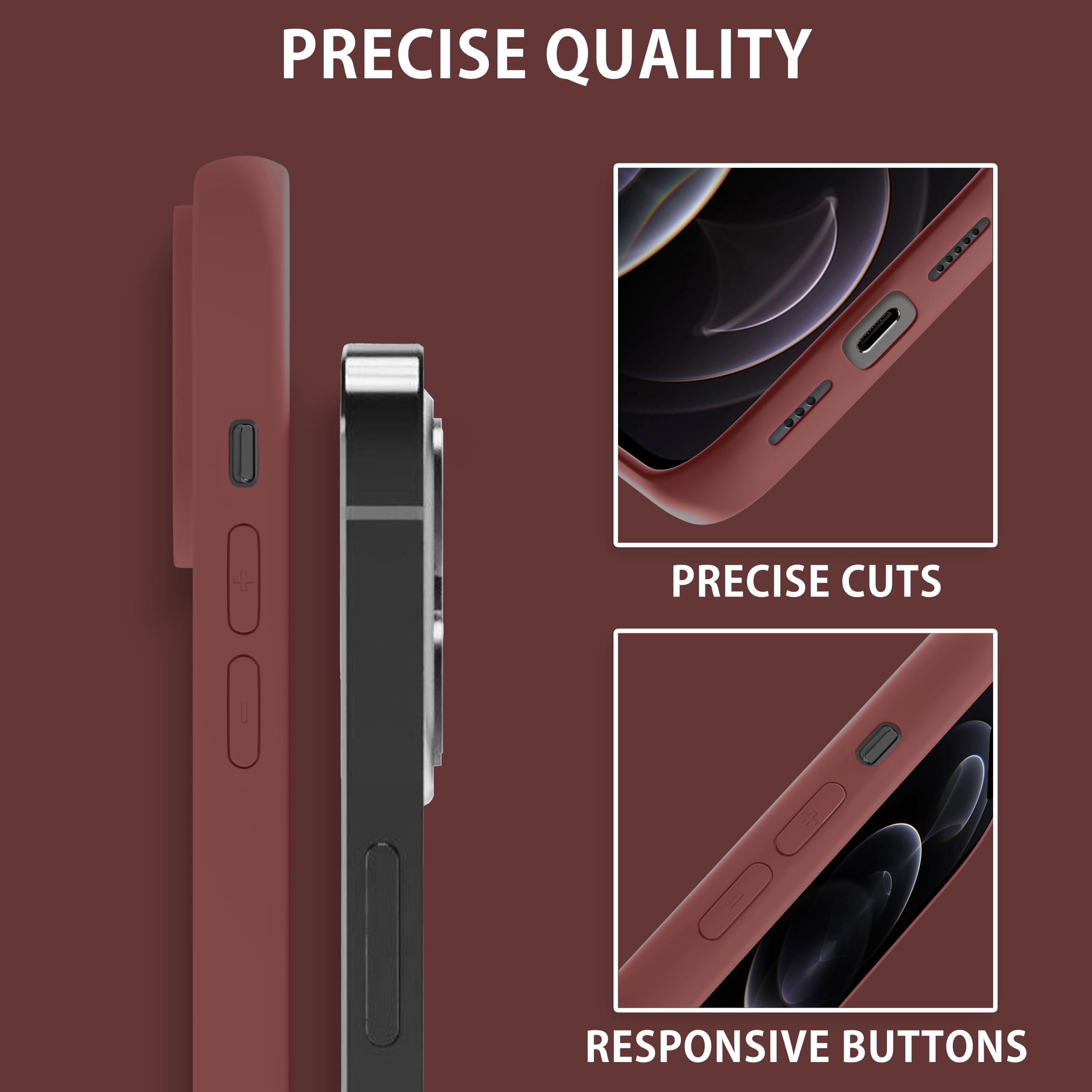MyGadget Schutzhülle Für IPhone 12 Pro Max – Robuste Silikonhülle Mattes Rot, Stoßfest & Kratzfest