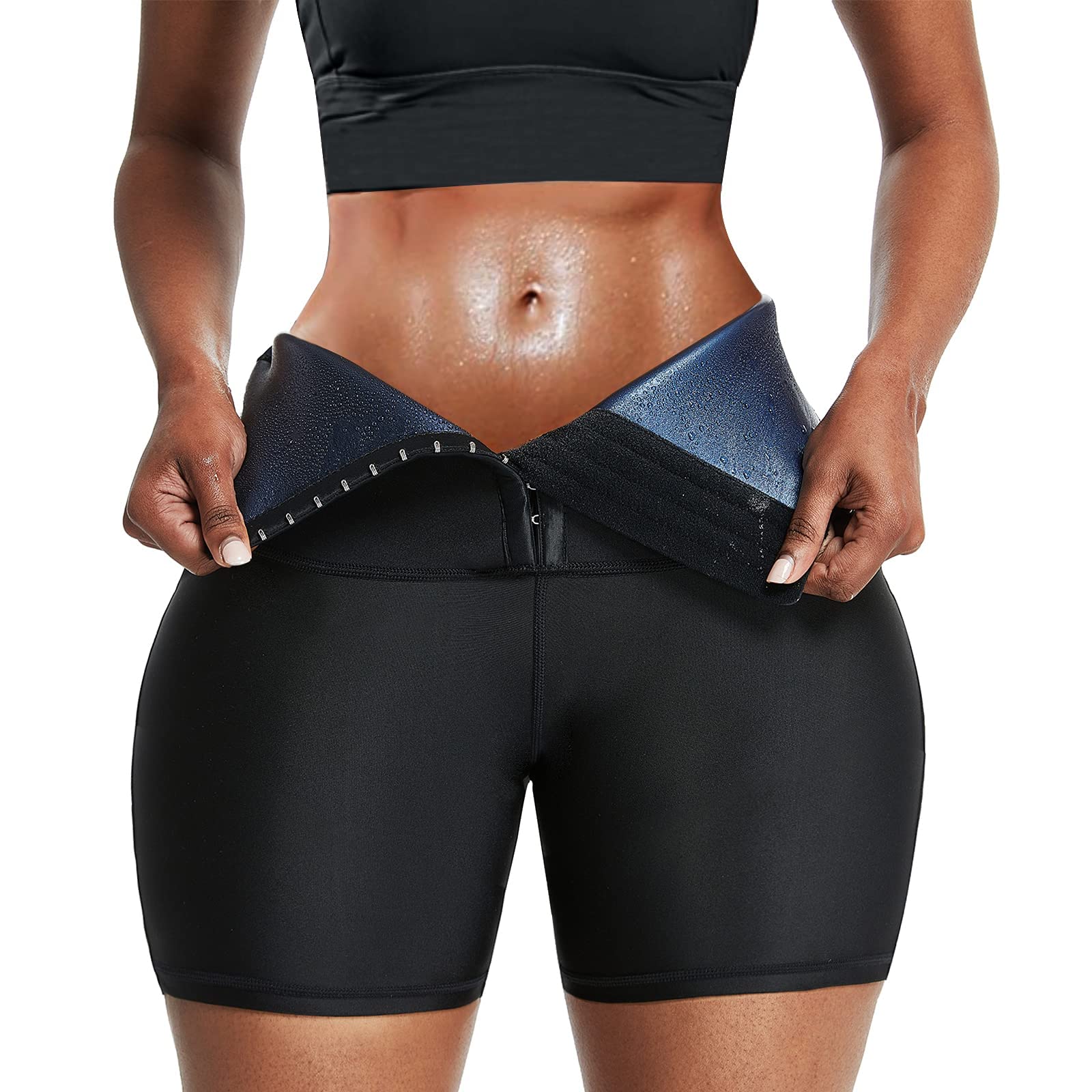 BODYSUNER Waist Trainer Trimmer Sweat Belt With Sauna Short