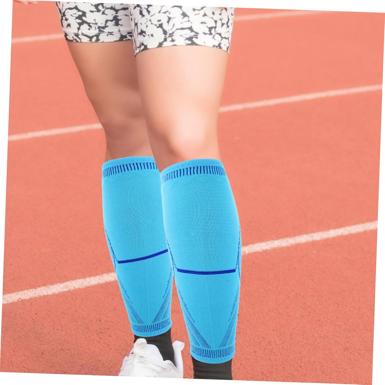 Yardwe 2pcs Sports Leggings Compression Calf Sleeves for Men Shin Pad Straps Calf Support Running Basketball Leg Sleeves