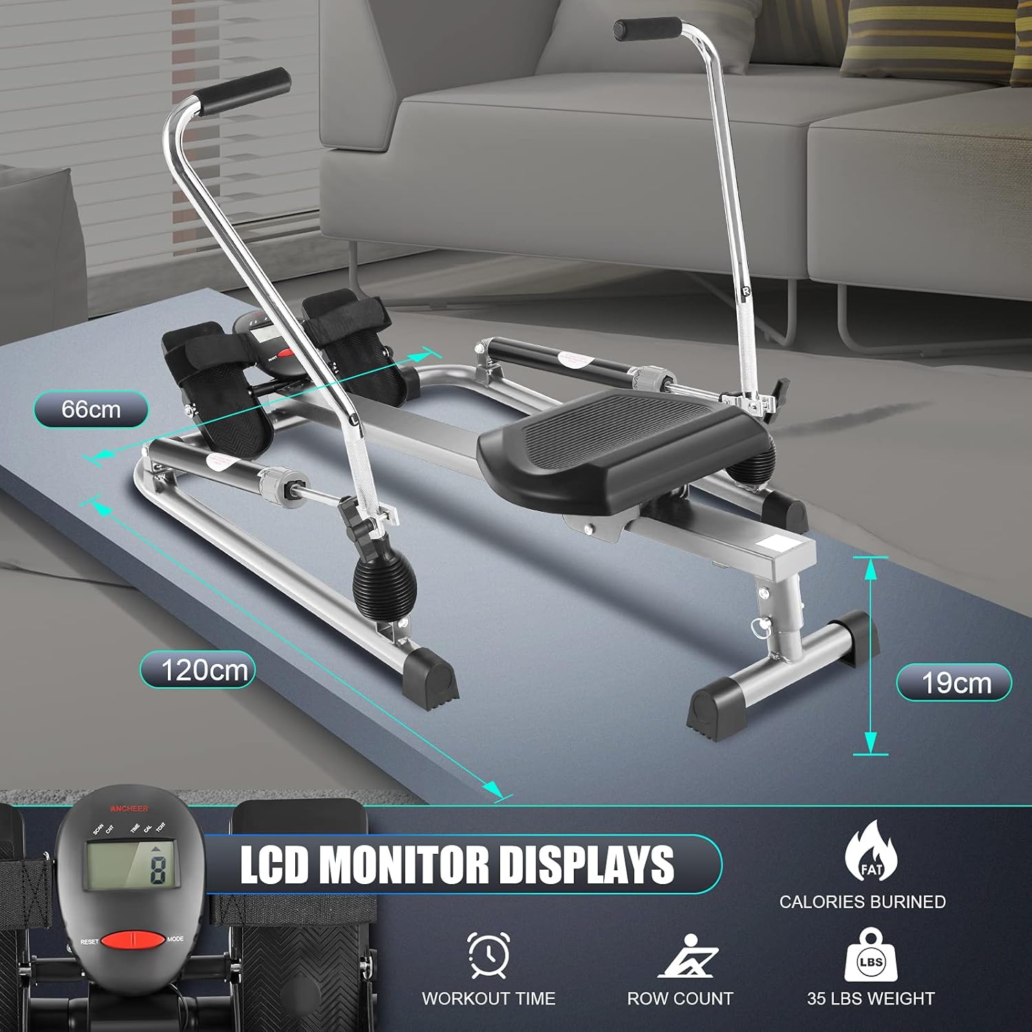 LCD Monitor Display and Product Dimensions