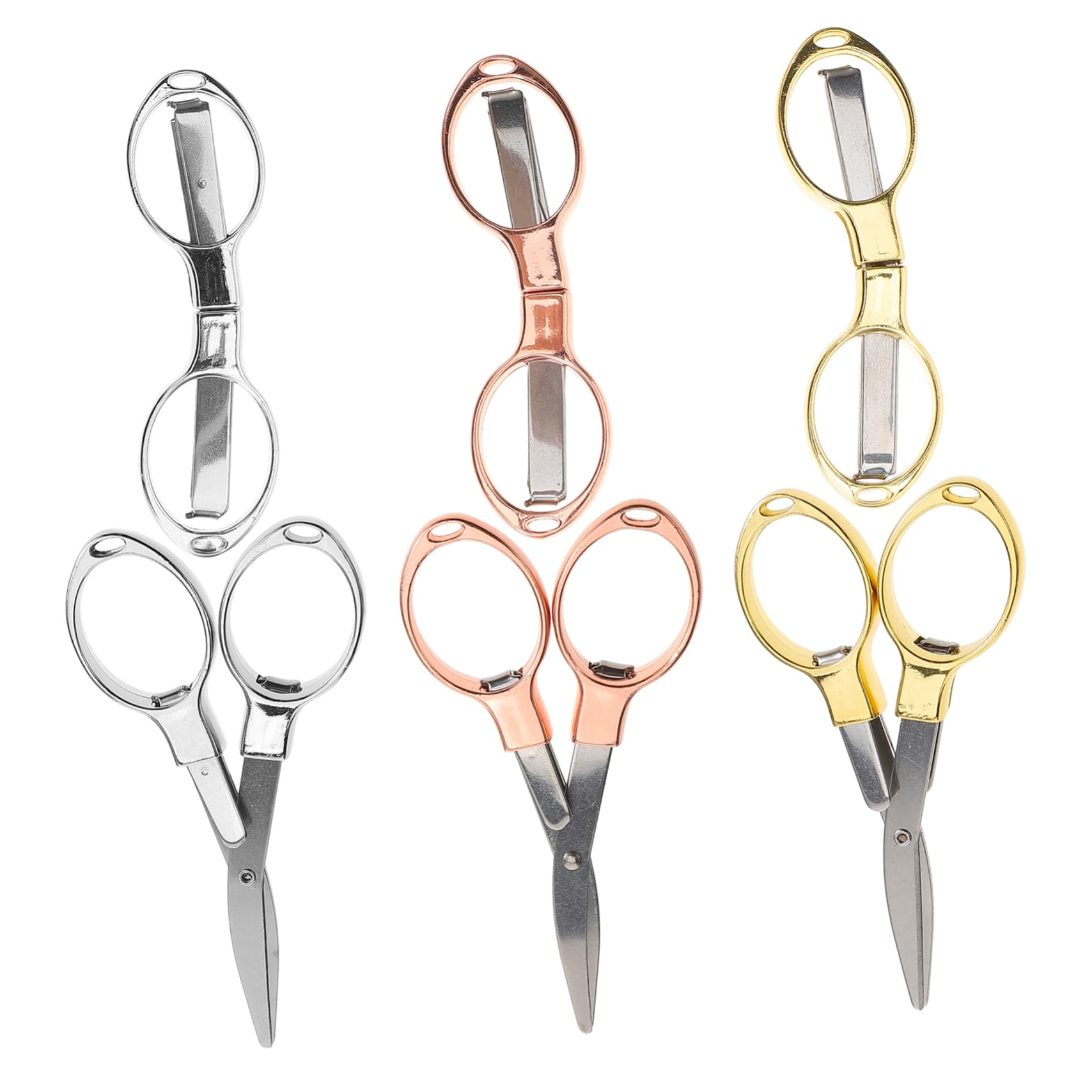 Uonlytech 4 Sätze Tragbare Schere Stoffschere Nähen Schere Allzweck Mini-schere Schere Für Die Schule Reisen Kleine Sicherheitsschere Pflegeschere Nickel-chrom-legierter Stahl 6 Stück * 4