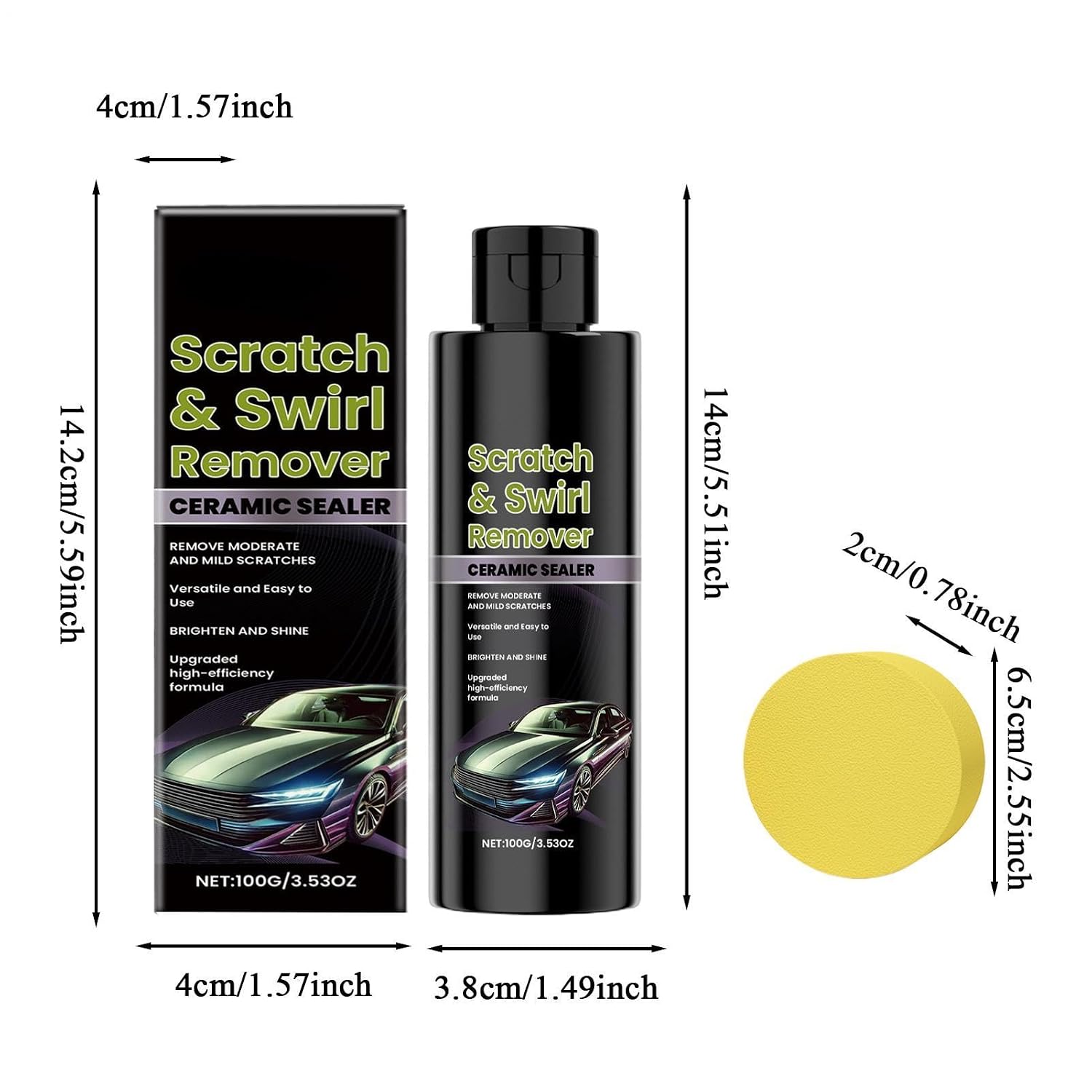 Car Scratch Remover - Paint Restorer Compound, Vehicle Repair and Scratch Correction Automotive Detailing Tool for Cars Trucks and Motorcycles Effective Coating for Restoring Shine
