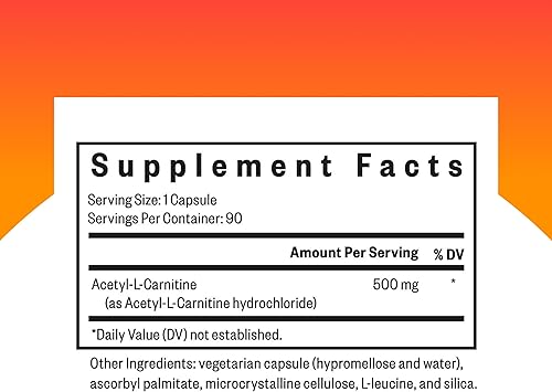 Miniatura 2 de Seeking Health Acetyl-L-Carnitine - Suplemento de acetil-L-carnitina - Apoya la energía, el metabolismo de las grasas saludables y la salud de la