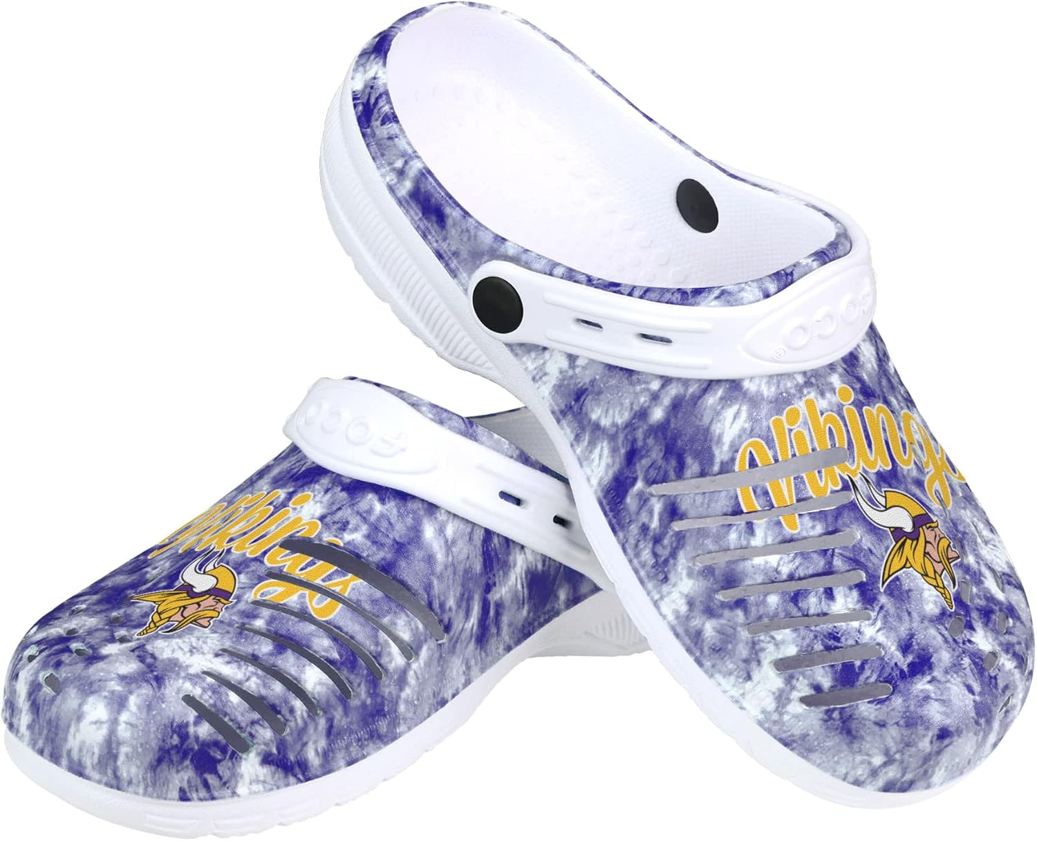 FOCO NFL Womens NFL Team Logo Cloudie Garden Water Sandals Shoes Slipper Clogs with Strap