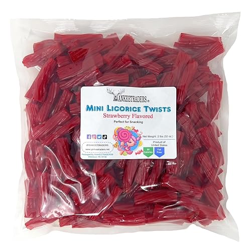 Miniatura 2 de YANKEETRADERS Mini giros de regaliz de fresa, 2 libras