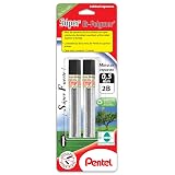 Pentel Super Hi-Polymer Lead Refill, 0.5mm, Fine, HB, 144 Pieces of Lead (C505-HB), Black, 12/Leads – view 1
