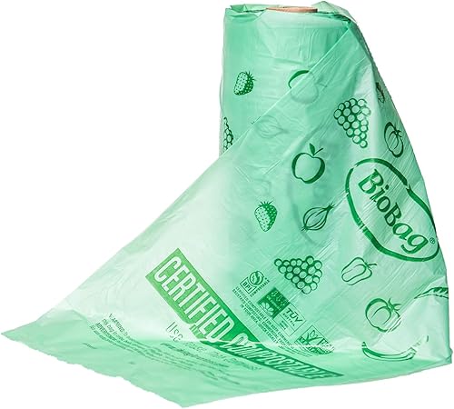 BioBag Bolsas compostables verdes de 11 x 17 pulgadas, caja de 3200 bolsas (fabricadas en Estados Unidos)