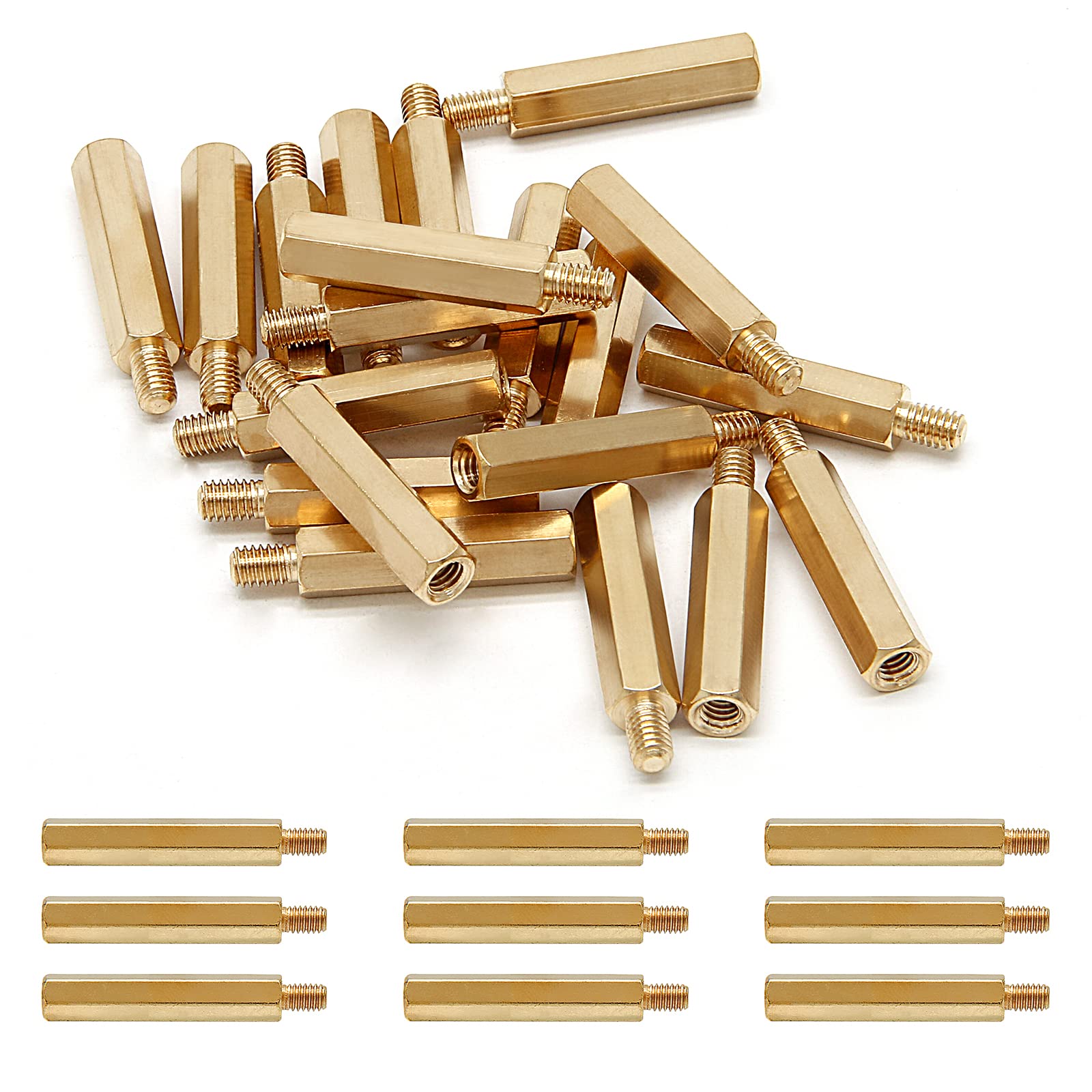 300pcs * M2 Brass Hex Standoff &amp; Spacer Kit - Durable Male/Female Pillar Nuts With Screws For PCB Boards, Automotive, And Home Decor - Organized In Clear Box