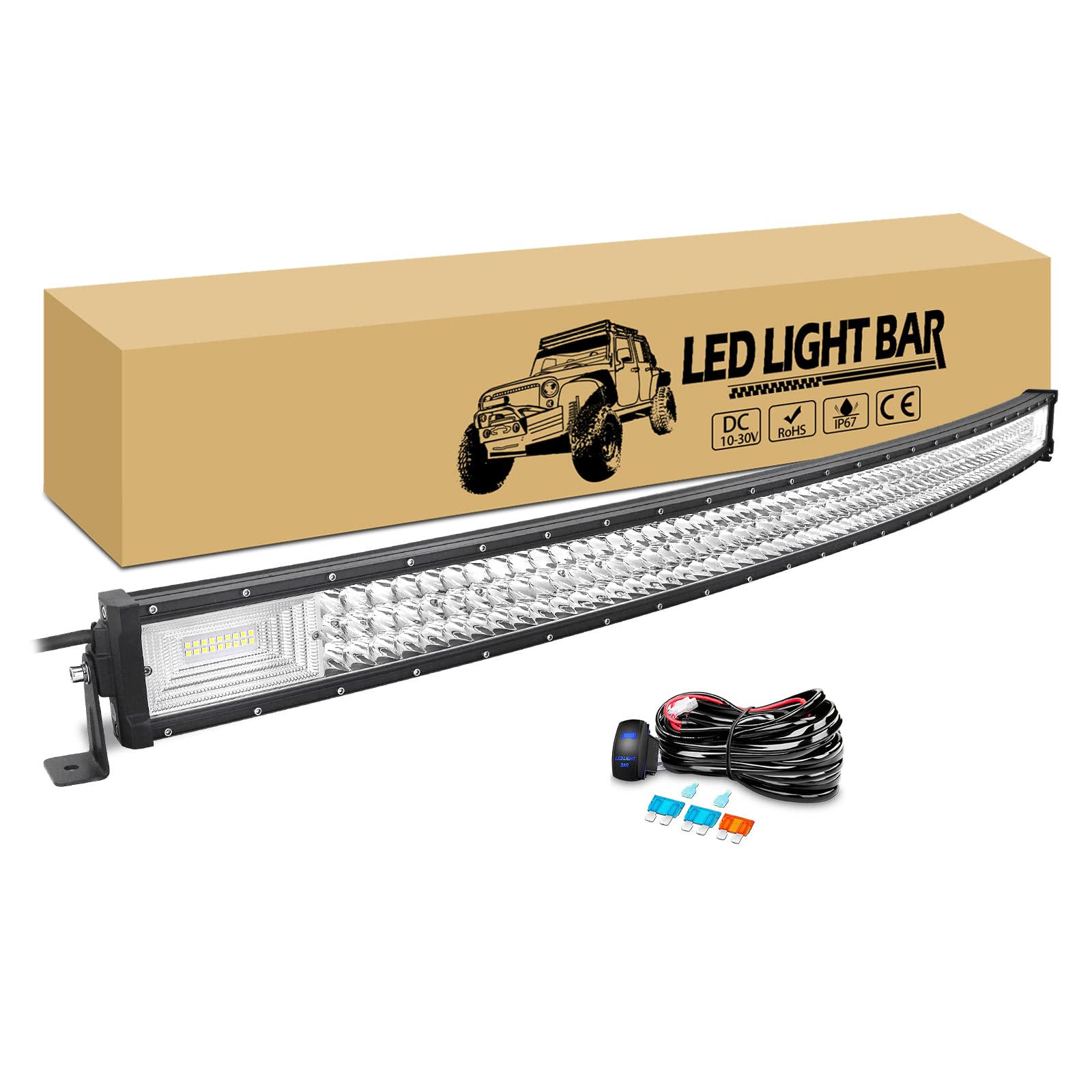 Straight 50inch 648W Thin Led Work Light Bar For Off Road Truck Car SUV Jeep 4x4 - View #3