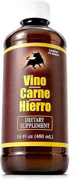 Menper Vino Carne Hierro Iron Supplement | Liquid | 16 fl oz | 1-Pack