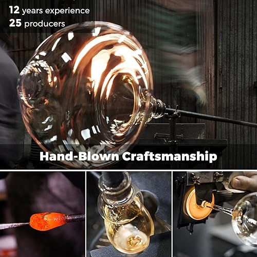 Miniatura 2 de Champagne Flutes-Hand Blown Crystal Glasses Set of 4, 8oz Elegant Champagne Flutes, Ideal gift for Wedding,Anniversary, Shower Party Supplies-8oz