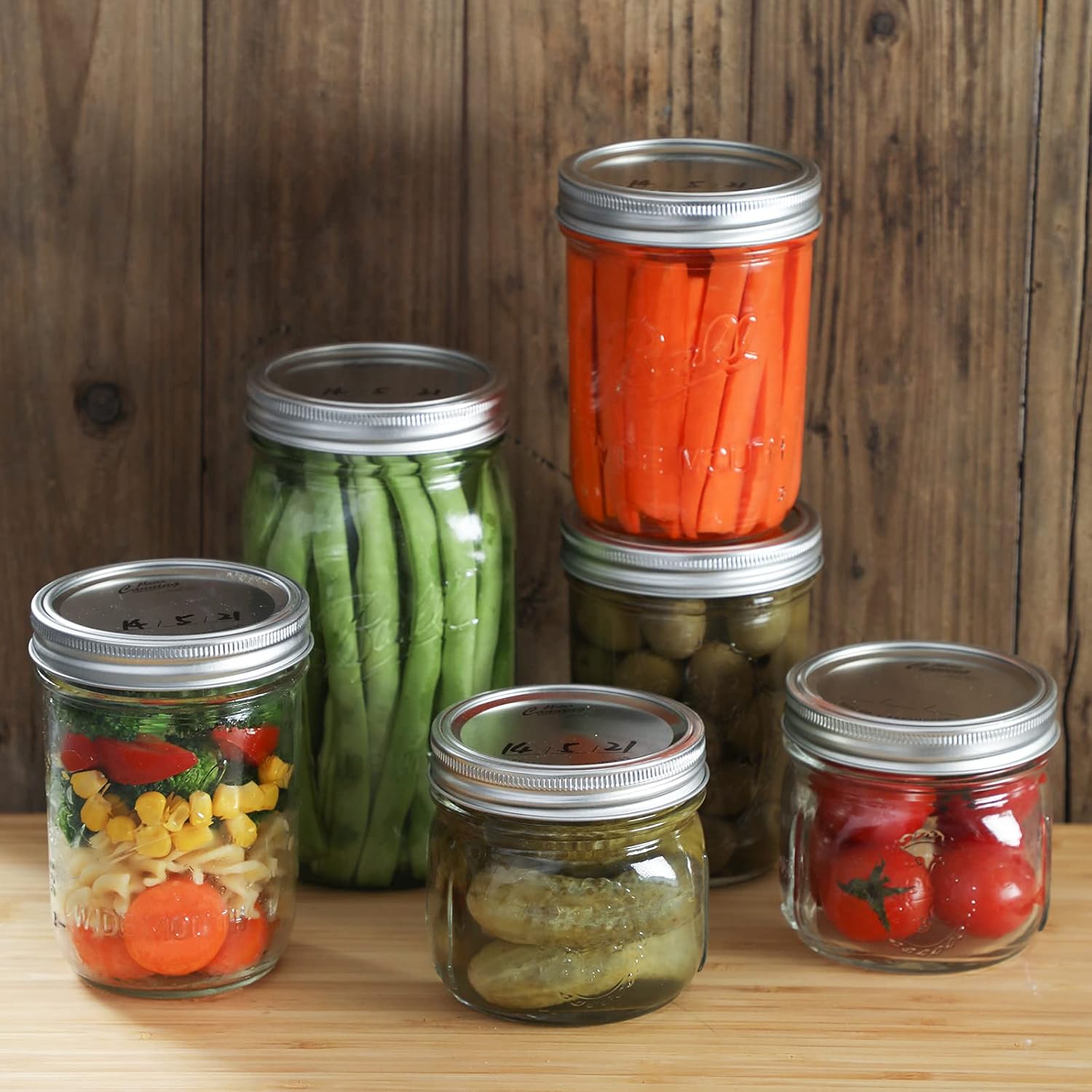72 Count, [ WIDE Mouth ] Canning Lids for Mason Jars - Split-Type Metal Lid for BALL KERR Jar - Airtight Sealed - Food Grade Material
