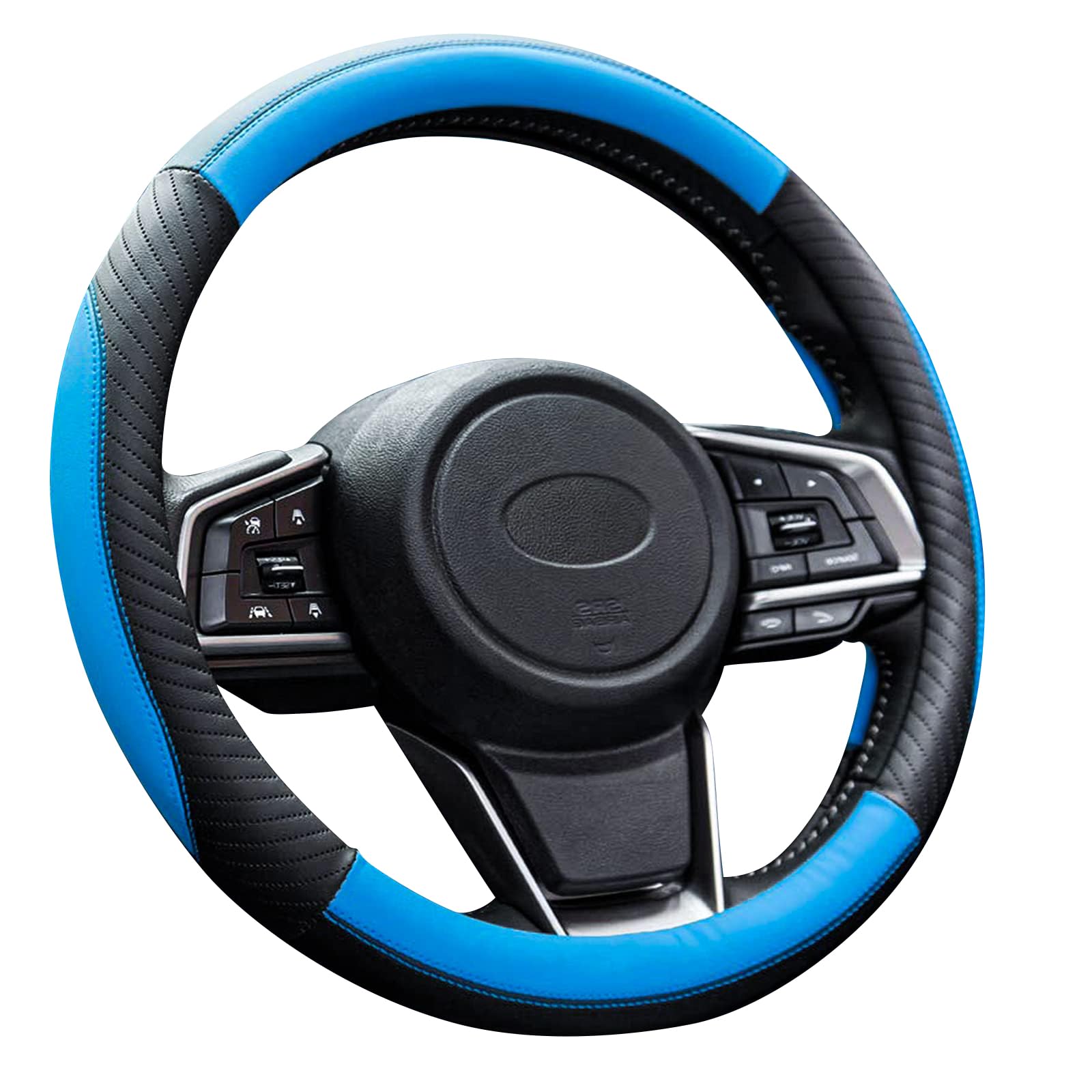 Coprivolante Pelle - ZATOOTO Coprivolanti per Auto, Universale, 37-38cm