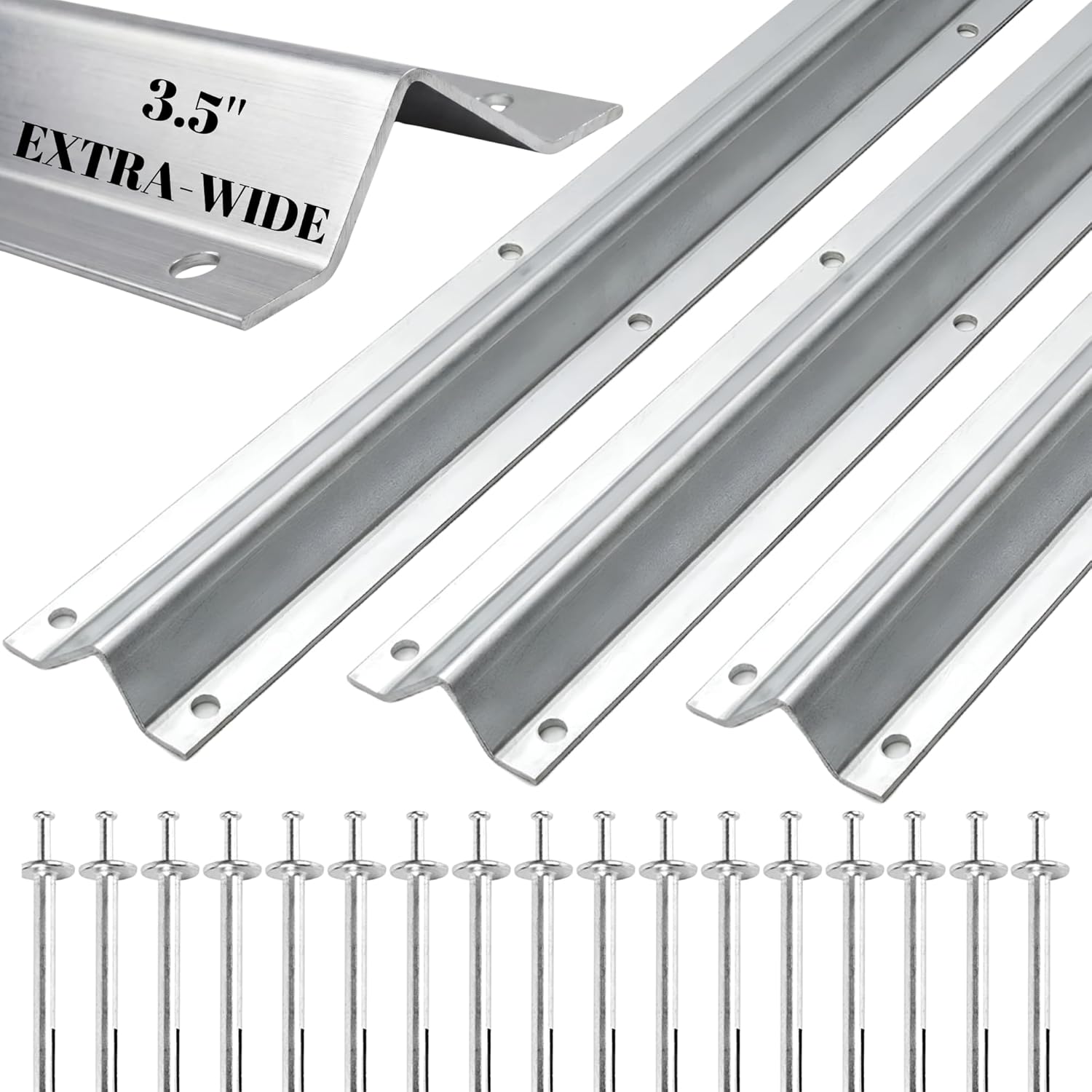 9FT(3FT×3) Heavy Duty Extra Wide 3.5" Wide V-Track for Sliding Gate,Compatible with 4" & 6" V-Groove Wheels, Galvanized Steel Ground Track Modular Design for Driveway, Warehouse & Industrial Gates