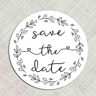 120 x Save The Date Stickers, Wedding Labels, Wedding Invitation Seals, Save The Date Labels, Envelope Seals, Envelope Labels, Wedding Stickers